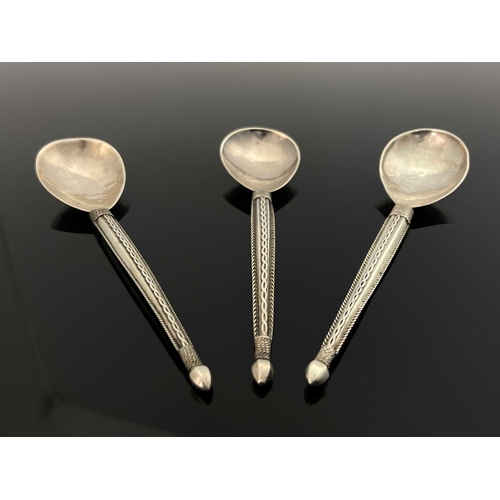 116 - Edward Spencer for the Artificers Guild, a matched set of three Arts and Crafts silver spoons, Londo... 