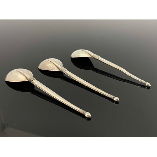 116 - Edward Spencer for the Artificers Guild, a matched set of three Arts and Crafts silver spoons, Londo... 