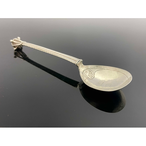 117 - An Arts and Crafts silver spoon, possibly Edward Spencer for the Artificers Guild, later assayed by ... 