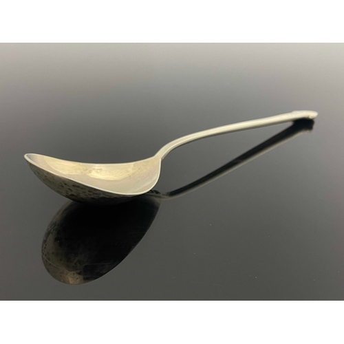 121 - Bernard Cuzner, an Arts and Crafts silver spoon, Birmingham 1943, the deep ladle type bowl on a 17th... 