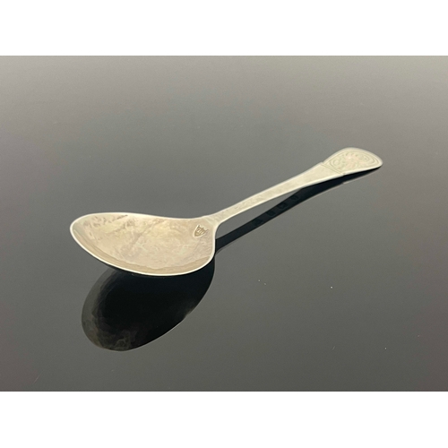 162 - An Arts and Crafts silver spoon, George Hunt, Birmingham 1933, planished, in the Iona style, engrave... 