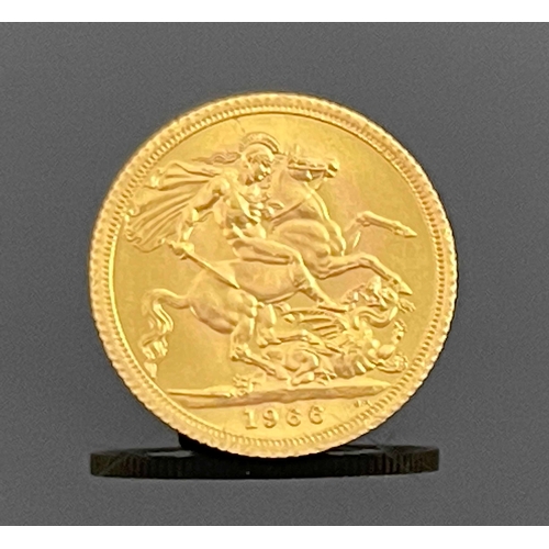 201 - Elizabeth II, gold sovereign, 1966