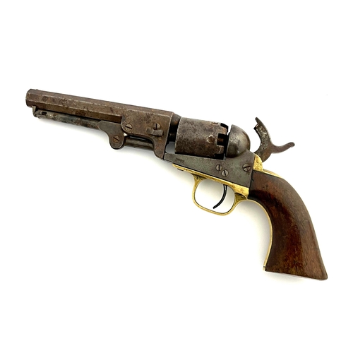 202 - A Colt model 1849 .31 calibre six shot pocket percussion revolver, 5 inch sighted octagonal barrel m... 