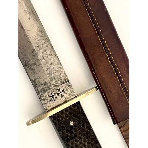 208 - An early 20th century Bowie knife, 8 inch blade stamped GR J. Rodgers & Sons no 6 Norfolk St Sheffie... 