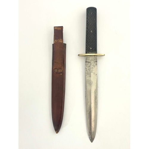 208 - An early 20th century Bowie knife, 8 inch blade stamped GR J. Rodgers & Sons no 6 Norfolk St Sheffie... 