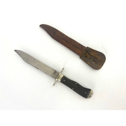 209 - An early 20th century Bowie knife, 6.5 inch blade stamped George Butler & Co Trinity Works Sheffield... 