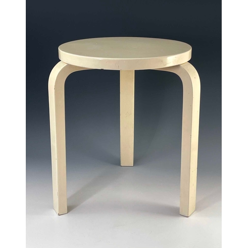 252 - Alvar Aalto for Finmar, an Art Deco model 60 stool, designed circa 1933, made circa 1940, birch and ... 