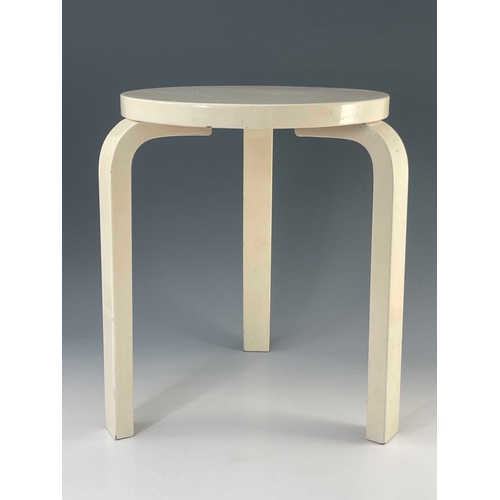 252 - Alvar Aalto for Finmar, an Art Deco model 60 stool, designed circa 1933, made circa 1940, birch and ... 