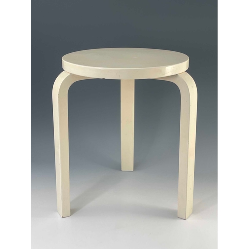 252 - Alvar Aalto for Finmar, an Art Deco model 60 stool, designed circa 1933, made circa 1940, birch and ... 