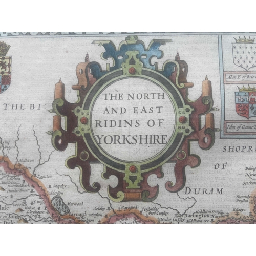 285 - John Speed, The North and East Ridins of Yorkshire, Thomas Bassett & Richard Chiswell, circa 1676, h... 