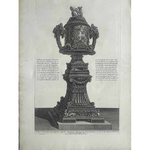 290 - Giovanni Battista Piranesi (1720-1778), a set of six etchings of classical urns and vases, from Vasi... 