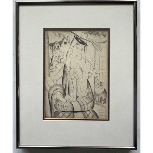 301 - Mily Possoz (Portuguese, 1888-1968), Sous la Pluie, signed l.l., drypoint engraving No.47/75, 33 by ... 