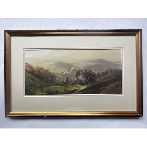 320 - Jonathan Taylor (British, 1962), The Dingle, Malvern, signed l.l., titled verso, pastel, 25 by 52cm,... 