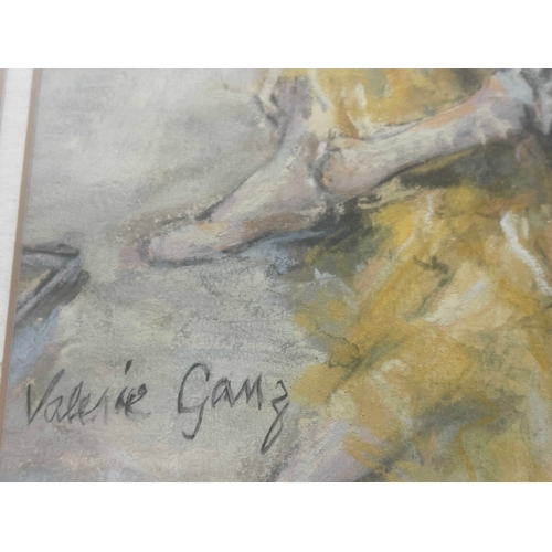 323 - Valerie Ganz (British, 1936-2015), Ballet Dancers, Grand Theatre, signed l.l., pastel, 38 by 23cm, f... 