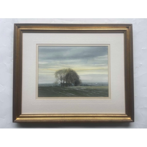 327 - Martin Caulkin (British, 1945), Winter, Lalu Farm, Bredon Hill, signed l.r., titled verso, watercolo... 