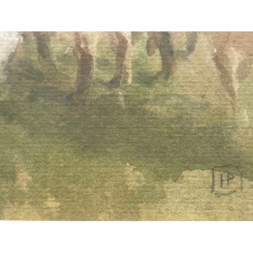 337 - H..Perrett (British, late 19th/early 20th Century), Autumn Afternoon, Somerset, signed with monogram... 