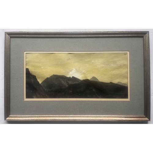 344 - Sir Kyffin Williams R.A. (Welsh, 1918-2006), Sun Over the Glyders, signed with initials u.r., titled... 