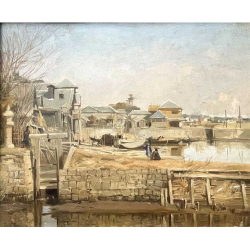 367 - John Varley Jnr (British, 1850-1933), No.24, At Shinagawa, Tokyo, signed and dated 1891 l.l., titled... 