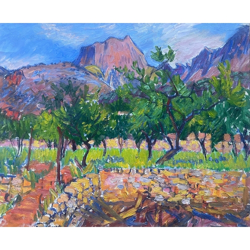 416 - Frederick Gore R.A. (British, 1913-2009), Majorca, Orange Trees, C'an Det, signed l.l., titled verso... 