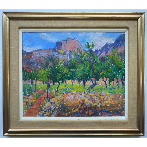 416 - Frederick Gore R.A. (British, 1913-2009), Majorca, Orange Trees, C'an Det, signed l.l., titled verso... 