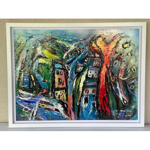 433 - David Wilde (British, 1913-1974), Harlech, signed l.r., titled l.l., acrylic, 43 by 57cm, framed.  N... 