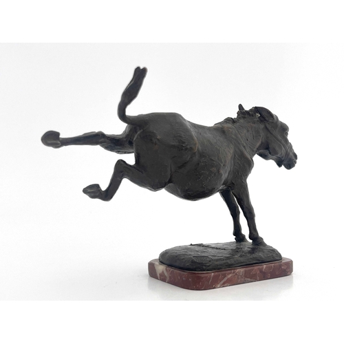 501 - Jacques Froment-Maurice (French, 1864-1947), Rearing Donkey, signed, bronze, with Hebrard Foundry st... 