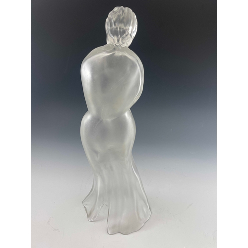 634 - Mother and Child, a frosted glass sculpture by David Smith for Webb Corbett, Mother and Child, a fro... 