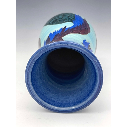 658 - Sally Tuffin for Dennis Chinaworks, A Heron vase, slender baluster form, 2000, marked No.8, 34cm hig... 