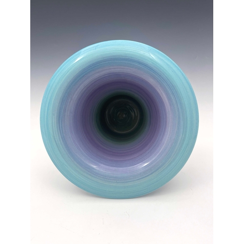 674 - Sally Tuffin for Richard Dennis, Egyptian Iris vase, flared trumpet form, 2003, 21cm high