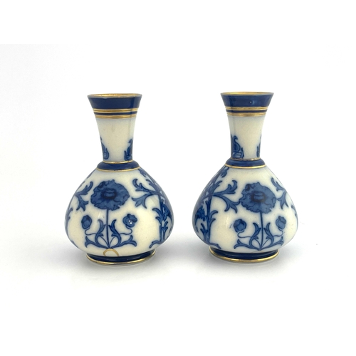 683 - William Moorcroft for James MacIntyre, a pair of Aurelian Poppy vases, circa 1898, conical bulbous f... 