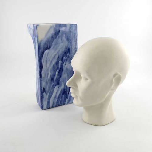 743 -  David Burnham Smith, Ice Man, a modelled porcelain three dimensional sculpture, fashioned as a bis... 