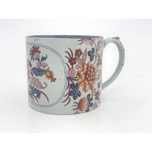 832 - A Spode Stone China porter mug, circa 1830, imari pattern No.2086, blue printed marks and puce patte... 