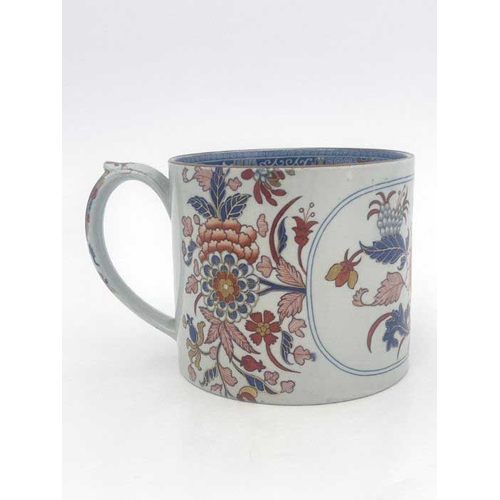 832 - A Spode Stone China porter mug, circa 1830, imari pattern No.2086, blue printed marks and puce patte... 