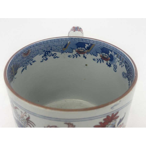 832 - A Spode Stone China porter mug, circa 1830, imari pattern No.2086, blue printed marks and puce patte... 