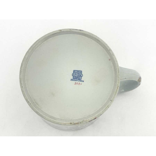 832 - A Spode Stone China porter mug, circa 1830, imari pattern No.2086, blue printed marks and puce patte... 