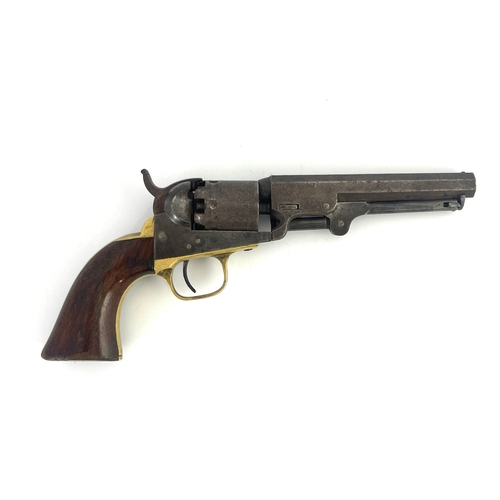 202 - A Colt model 1849 .31 calibre six shot pocket percussion revolver, 5 inch sighted octagonal barrel m... 