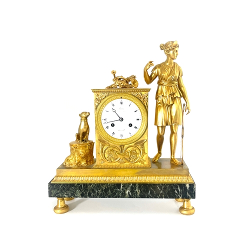 274 - Antoine Ravrio, a late 19th Century French gilt ormolu bracket clock, circa 1870, of Empire Revival ... 