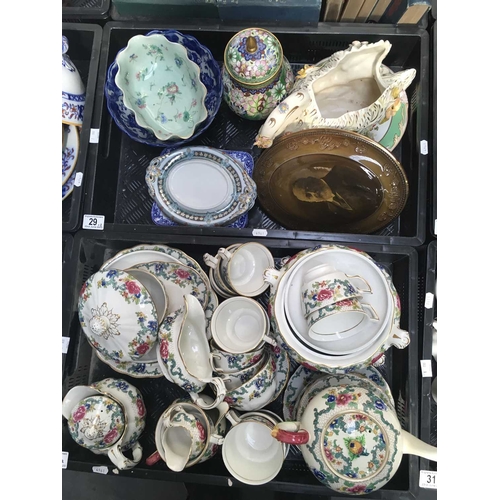 29 - A collection of ceramics, to include Royal Cauldon teapot, Booths and Royal Doulton Floradora tea wa... 