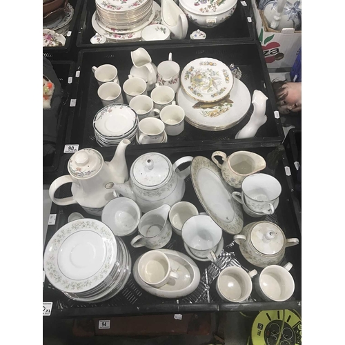 90 - A collection of ceramics, including Noritake Savannah tea set, a Royal Doulton Juno coffee set, USSR... 