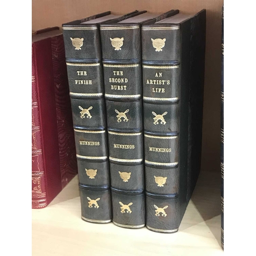 134 - Munnings, Sir Alfred, Three 1st Editions, 1950-1952, An Artist's Life, The Second Burst and The Finn... 