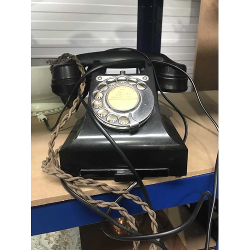 162A - A Black Bakelite telephone, converted, L11568 B1