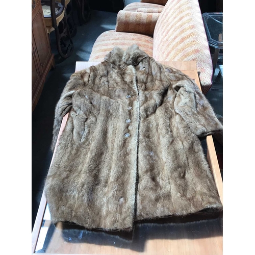 170A - A Marshall's of Wimslow ladies three quarter length fur coat, size 14-16 (estimate)