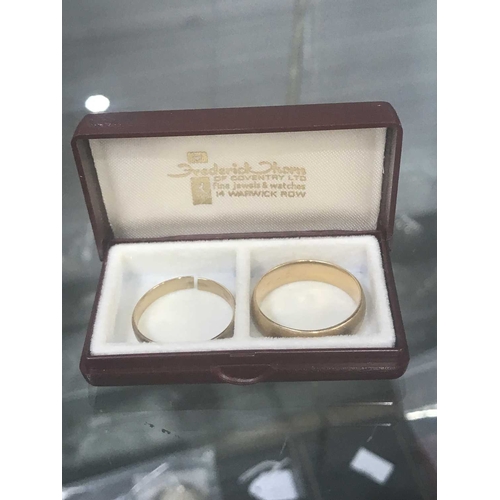 191 - Two 9ct gold wedding bands (2)