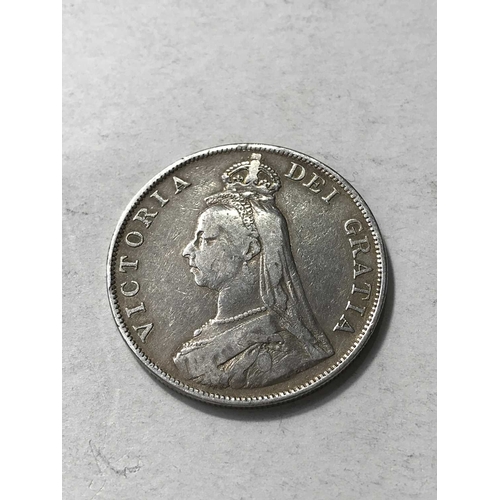 230 - Victoria, silver double florin, dated 1890