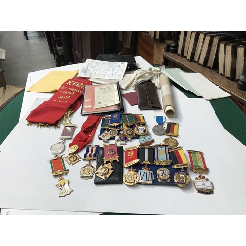 270 - A quantity of Antedeluvian Order of the Buffaloes, regalia and medals and past Orders of Service etc