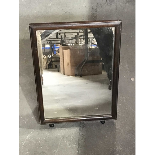 296 - A 19th century easel back mirror