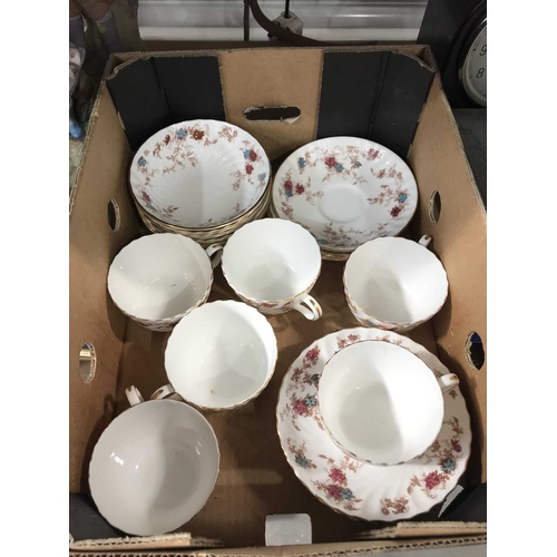 304 - A Minton Ancestral tea set, cups saucers and bowls