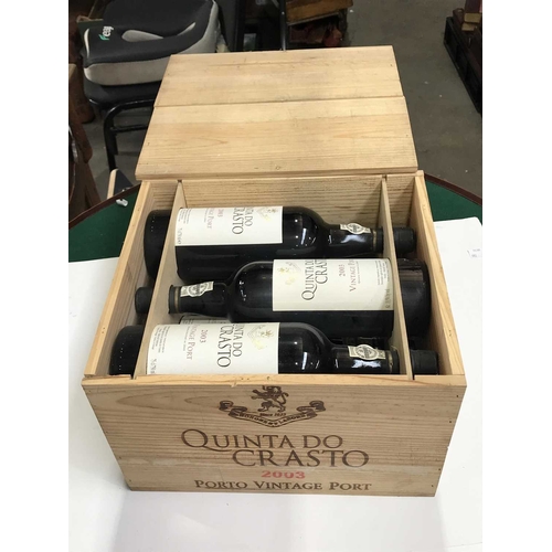 372 - Quinta do Crasto Vintage Port 2003, six bottles in a case, each 75cl