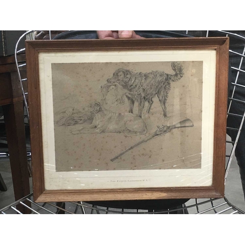 432 - Attributed to Sir Edwin Henry Landseer R.A. (British, 1802-1873), two sporting dogs with game and a ... 