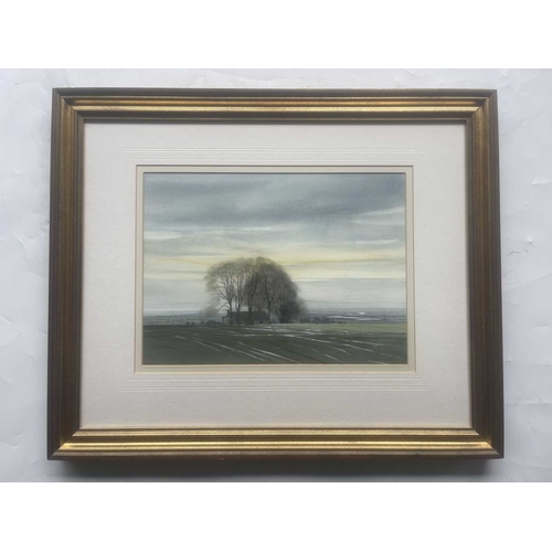 434 - Martin Caulkin (British, 1945), Winter, Lalu Farm, Bredon Hill, signed l.r., titled verso, watercolo... 